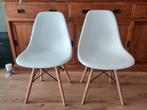 2 Witte Charles Eames Design Stoelen Replica, Twee, Wit, Design, Zo goed als nieuw