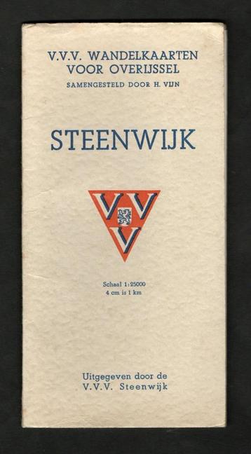 Steenwijk Wandelkaart Plattegrond VVV Jaren 50. beschikbaar voor biedingen