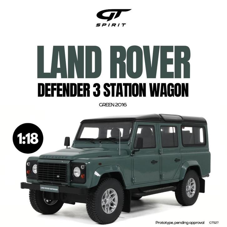 Gt Spirit Land Rover Defender 3 Station 1/999 1:18 Nieuw, Hobby en Vrije tijd, Modelauto's | 1:18, Nieuw, Auto, Ophalen of Verzenden