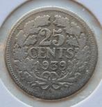 Nederland 25 cents 1939 km#164 (Zilver), Postzegels en Munten, Munten | Nederland, Zilver, 25 cent, Ophalen of Verzenden, Koningin Wilhelmina