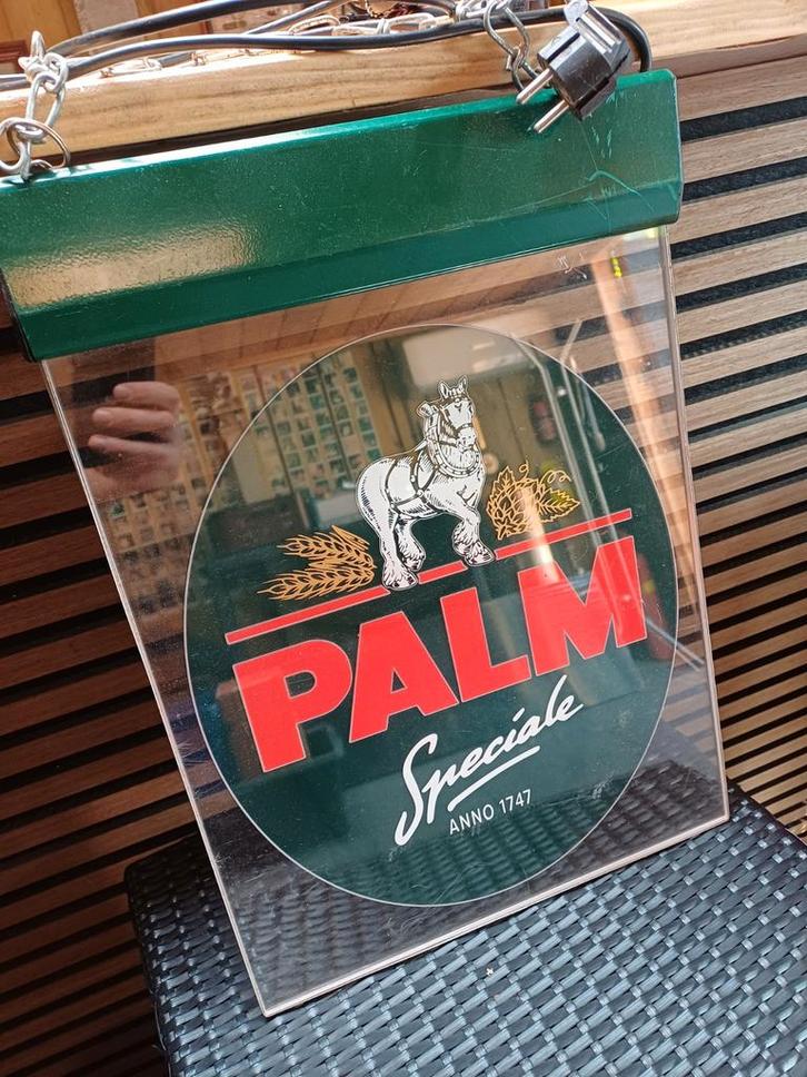 Palm Reclamebord met Verlichting - Speciaalbier, Antiek en Kunst, Antiek | Lampen, Ophalen of Verzenden
