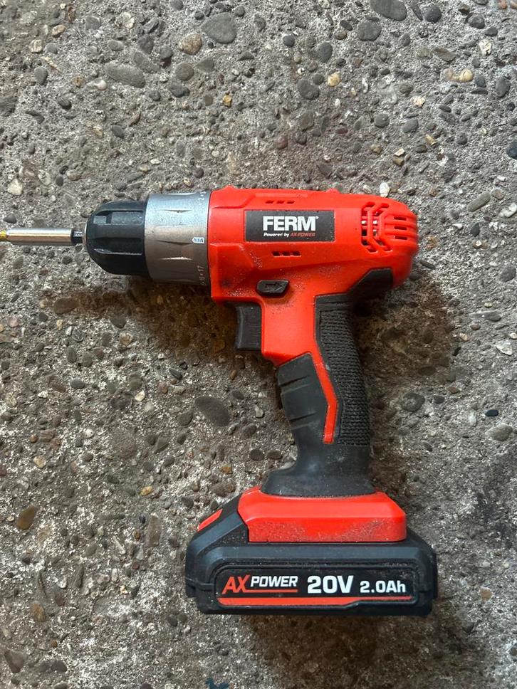 Ferm Boor- en Schroefmachine 20V, Doe-het-zelf en Verbouw, Gereedschap | Boormachines, Gebruikt, Boor- en Schroefmachine, Minder dan 400 watt