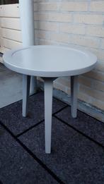 grijze bijzettafel van WOOOD, Ophalen, Minder dan 55 cm, Rond, Zo goed als nieuw
