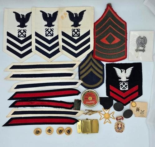 US WWII Navy Patches & Militaria, Verzamelen, Militaria | Tweede Wereldoorlog, Landmacht, Embleem of Badge, Amerika, Ophalen of Verzenden