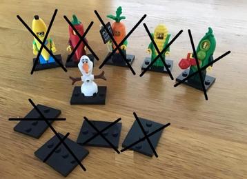 Lego groente/fruit minifiguren met sneeuwman beschikbaar voor biedingen