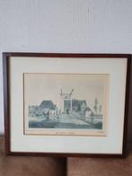 litho Het Haagsche Schouw Leiden G J Bos en P W M Trap 1859, Antiek en Kunst, Ophalen