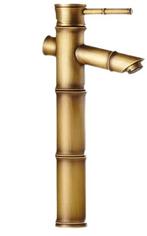 Wastafelkraan Waskom mengkraan Bamboe Jungle Brons FUN&GOOD, Overige kleuren, Nieuw, Minder dan 100 cm, 25 tot 50 cm