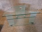 Glazen tv meubel, Ophalen, Gebruikt, 50 tot 100 cm, Glas
