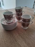 Arabia Finland Ali Mokka Kopjes en Schotels Set - Vintage, Ophalen of Verzenden