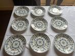 9 gebaksbordjes Saksisch Blauw porselein 17 cm, Huis en Inrichting, Keuken | Servies, Ophalen, Zo goed als nieuw, Bord(en), Overige stijlen
