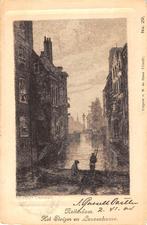 Rotterdam Het Steiger en Leuvehaven Etsje 1904, Verzamelen, Gelopen, Zuid-Holland, Voor 1920, Verzenden