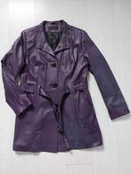 Prachtige leren paarse jas maat 4XL/ 48., Ophalen of Verzenden, Zo goed als nieuw, Maat 46/48 (XL) of groter, Zwart