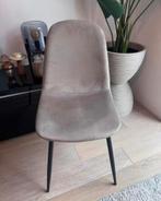 Velvet stoelen taupe/beige, Huis en Inrichting, Stoelen, Ophalen, Zo goed als nieuw, Overige kleuren