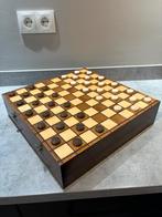 Compleet houten damspel / dambord 40 x 40 cm z.g.a.n., Hobby en Vrije tijd, Gezelschapsspellen | Bordspellen, Ophalen of Verzenden