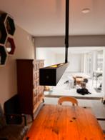 Zwarte dimbare hanglamp met boven- en onderverlichting, Huis en Inrichting, Ophalen, Zo goed als nieuw, Modern, Metaal
