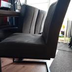 3 Antraciet Eetkamerstoelen Pronto Wonen, Gebruikt, Drie, Ophalen of Verzenden, Metaal