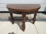 Halfrond eiken tafel bijzettafel tafeltje, Ophalen