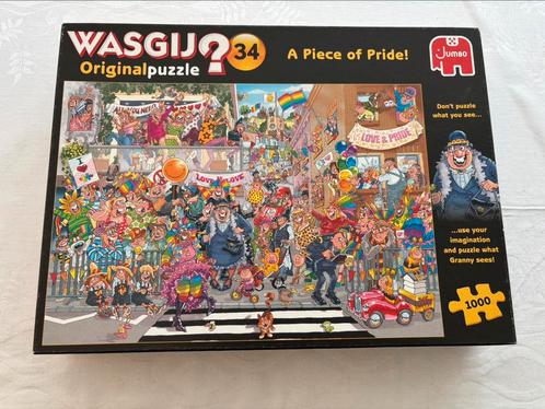 Jumbo Wasgij original 34 puzzel Een stukje Pride! 1000 st!, Hobby en Vrije tijd, Denksport en Puzzels, Zo goed als nieuw, Legpuzzel