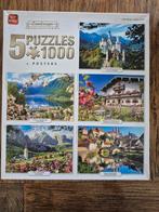 King landscape collection 5 puzzels in 1 doos, Ophalen of Verzenden, 500 t/m 1500 stukjes, Gebruikt, Legpuzzel