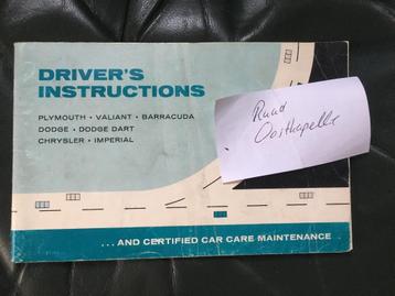 Chrysler instructieboekje beschikbaar voor biedingen