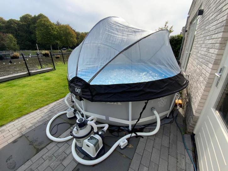 Zwembad complete set, Tuin en Terras, Zwembaden, Gebruikt, Opzetzwembad, Minder dan 80 cm, 200 tot 400 cm, 300 cm of meer, Rond