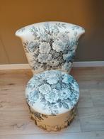 Vintage boudoir stoel met opbergruimte, Ophalen, Zo goed als nieuw, Rechthoekig, Stof