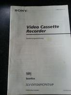 Handleiding voor VHS videorecorder SONY SLV-E410, Audio, Tv en Foto, Videospelers, Overige typen, Ophalen of Verzenden, Zo goed als nieuw