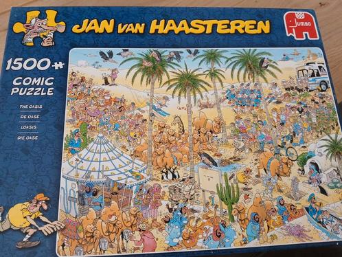 Jan van Haasteren  - De oase, Hobby en Vrije tijd, Denksport en Puzzels, Zo goed als nieuw, Legpuzzel, 500 t/m 1500 stukjes, Ophalen of Verzenden
