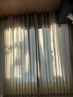 4 sets gordijnen zandkleurig / gebroken wit, Huis en Inrichting, Ophalen, 200 cm of meer, Zo goed als nieuw, 200 cm of meer