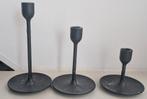 FULLTALIG IKEA Kandelaar set van 3, zwart, Gebruikt, Zwart, Ophalen of Verzenden, Metaal