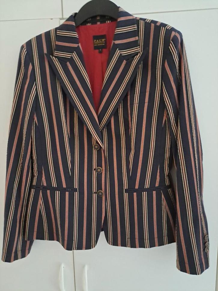 PAUW Amsterdam Jasje - Gestreept .4 nieuw!, Kleding | Dames, Jasjes, Kostuums en Pakken, Nieuw, Jasje, Maat 42/44 (L), Blauw, Ophalen of Verzenden