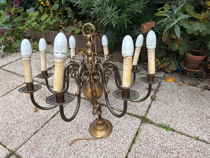 Zware Bolkroon - Prachtige Lamp, Huis en Inrichting, Lampen | Kroonluchters, Gebruikt, Metaal, Ophalen