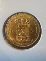 Gouden tientje 1879/77 nette overslag, Postzegels en Munten, Munten | Nederland, Koning Willem III, Losse munt, 10 gulden, Goud