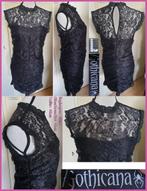 GOTHICANA elegante zwarte kanten jurk maat L (38) nieuw, Maat 38/40 (M), GOTHICANA, Zwart, Ophalen of Verzenden