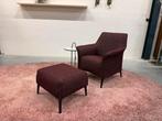 Nieuw Leolux Mayuro Fauteuil met Poef Mondo Stof Stoel, Huis en Inrichting, Leolux, Nieuw, 75 tot 100 cm, Ophalen of Verzenden