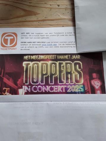 2 tickets voor de toppers beschikbaar voor biedingen