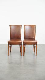 Mooie set van 2 comfortabele schapenleren eetkamerstoelen, Ophalen, Gebruikt, Twee, Bruin
