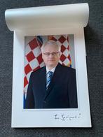 Handtekening oud President Kroatie, Ophalen of Verzenden, Zo goed als nieuw, Kaart, Foto of Prent