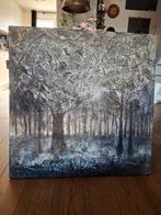 Groot vierkant schilderij van een bos., Huis en Inrichting, Woonaccessoires | Schilderijen, Tekeningen en Foto's, Ophalen, Zo goed als nieuw