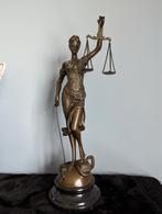 Justitia . Bronzen beeld . 41 cm hoog, Antiek en Kunst, Ophalen of Verzenden