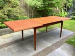 Eettafel Aage Schmidt-Kristense Fritz Hansen teak vintage, Ophalen, Teakhout, 200 cm of meer, 50 tot 100 cm