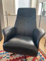 Relaxstoel zwart, Huis en Inrichting, Fauteuils, Ophalen, Gebruikt, Leer, 50 tot 75 cm