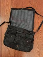 Weekendtas zwart leer, 40 tot 60 cm, 20 tot 30 cm, Zwart, Minder dan 35 cm