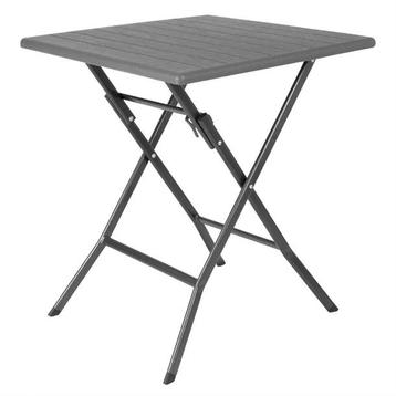 Vierkante Opvouwbare Tafel HDPE Hout Effect 62cm beschikbaar voor biedingen