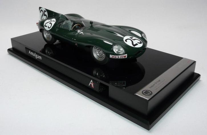 Jaguar XKD #25 Reims 1956 Groen 1:18 van Amalgam, Hobby en Vrije tijd, Modelauto's | 1:18, Nieuw, Auto, Overige merken, Ophalen of Verzenden