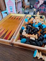 Houten schaakspel in houten koffer, Ophalen of Verzenden, Gebruikt