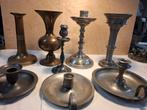 Antieke Tinnen Kandelaars Collectie, Ophalen of Verzenden, Overige materialen