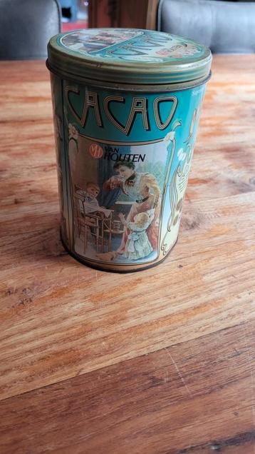 Vintage Van Houten Cacao Blik beschikbaar voor biedingen