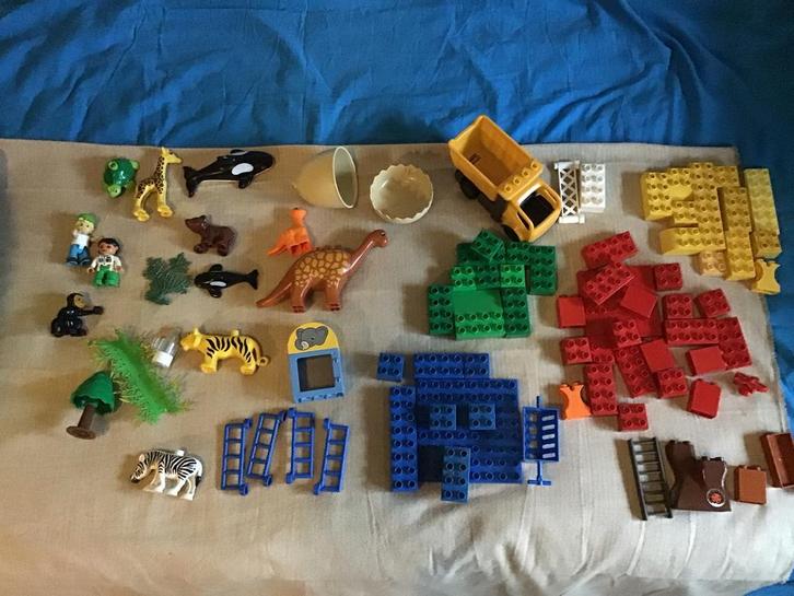 Duplo dierentuin dino ei dieren bouwstenen Sint Kerst?, Kinderen en Baby's, Speelgoed | Bouwstenen, Gebruikt, Ophalen of Verzenden