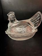 Glazen bonbonniere kip, Ophalen of Verzenden, Overige stijlen, Glas, Schaal of Schalen